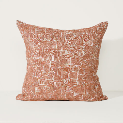 Rusted Swirl - Fabric Cushion - 57 X 57