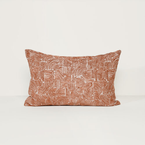 Rusted Swirl - Fabric Cushion - 37 X 57