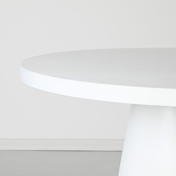 White Concrete Round Dining Table