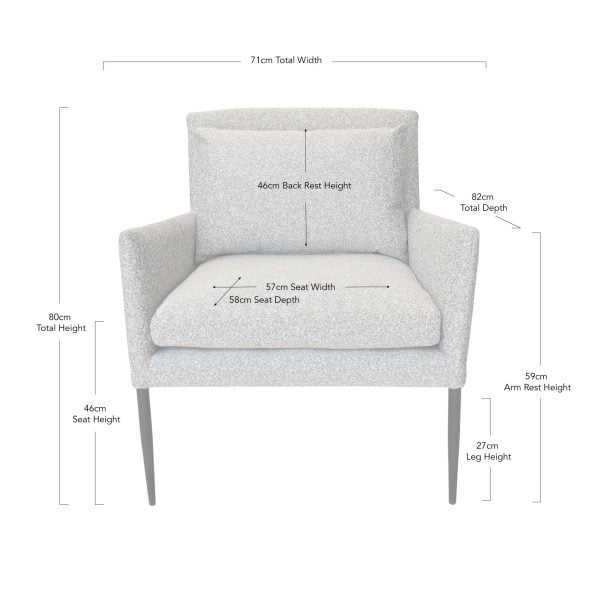 Augusta Chair - Fine Grey Boucle - Image 5