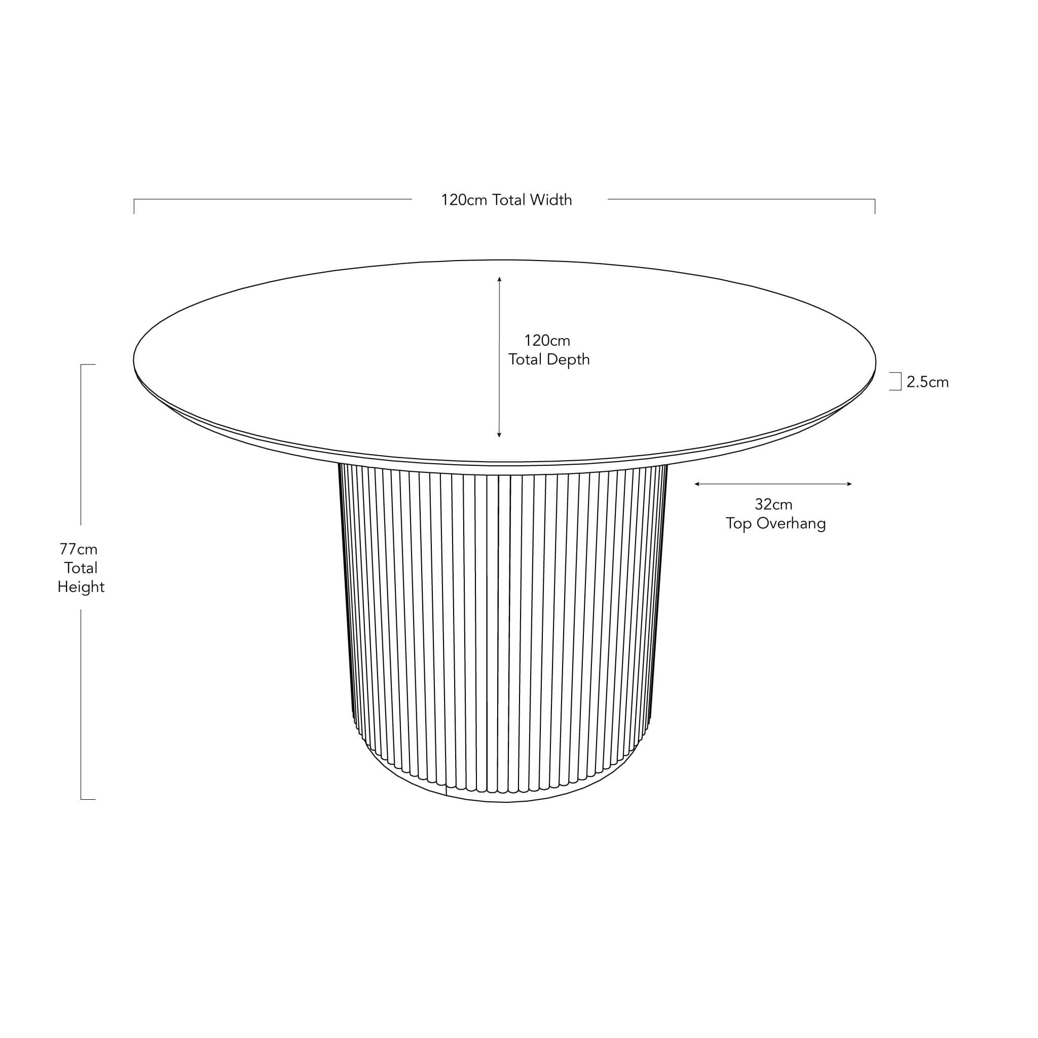 Wood round dining table