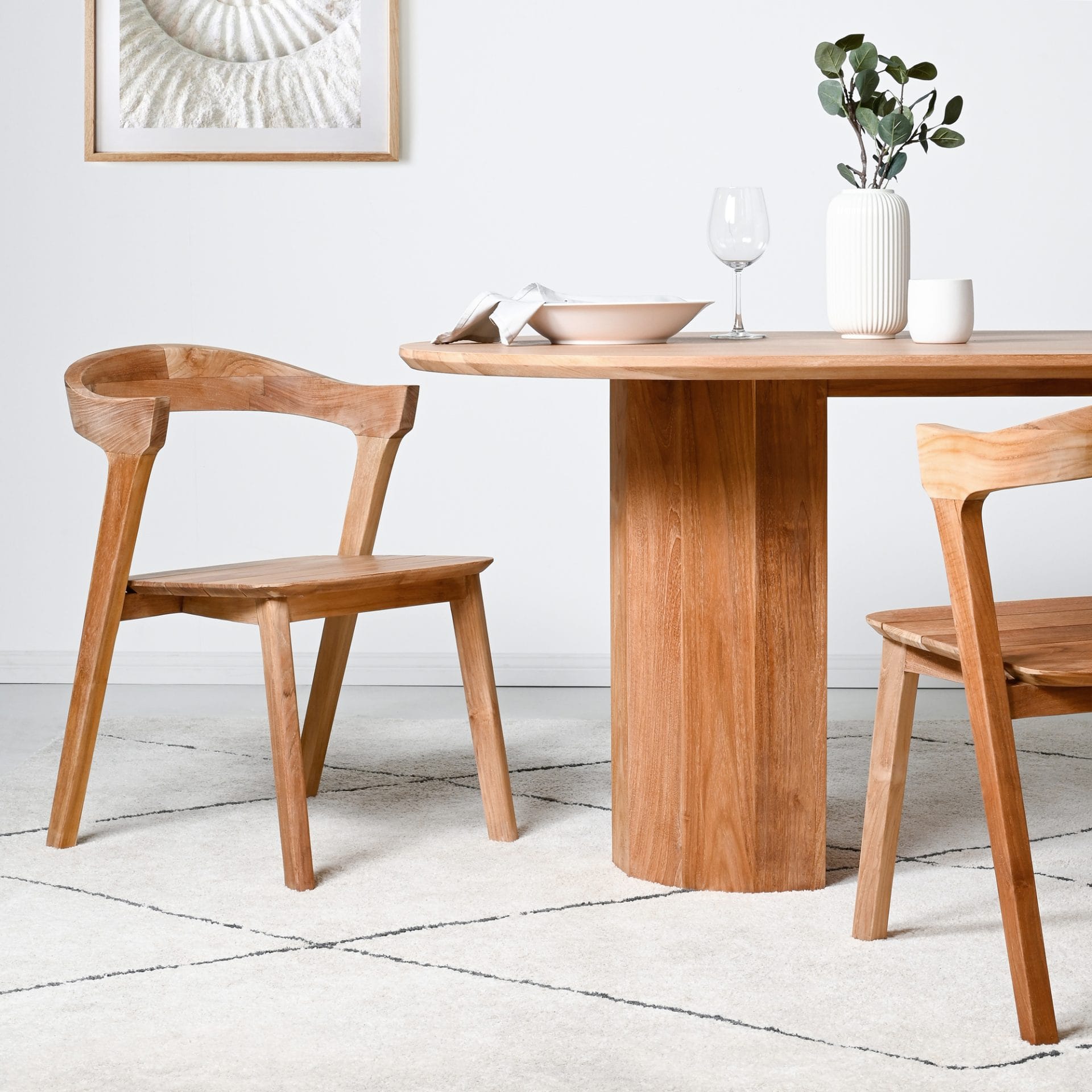 Wood outdoor dining chair