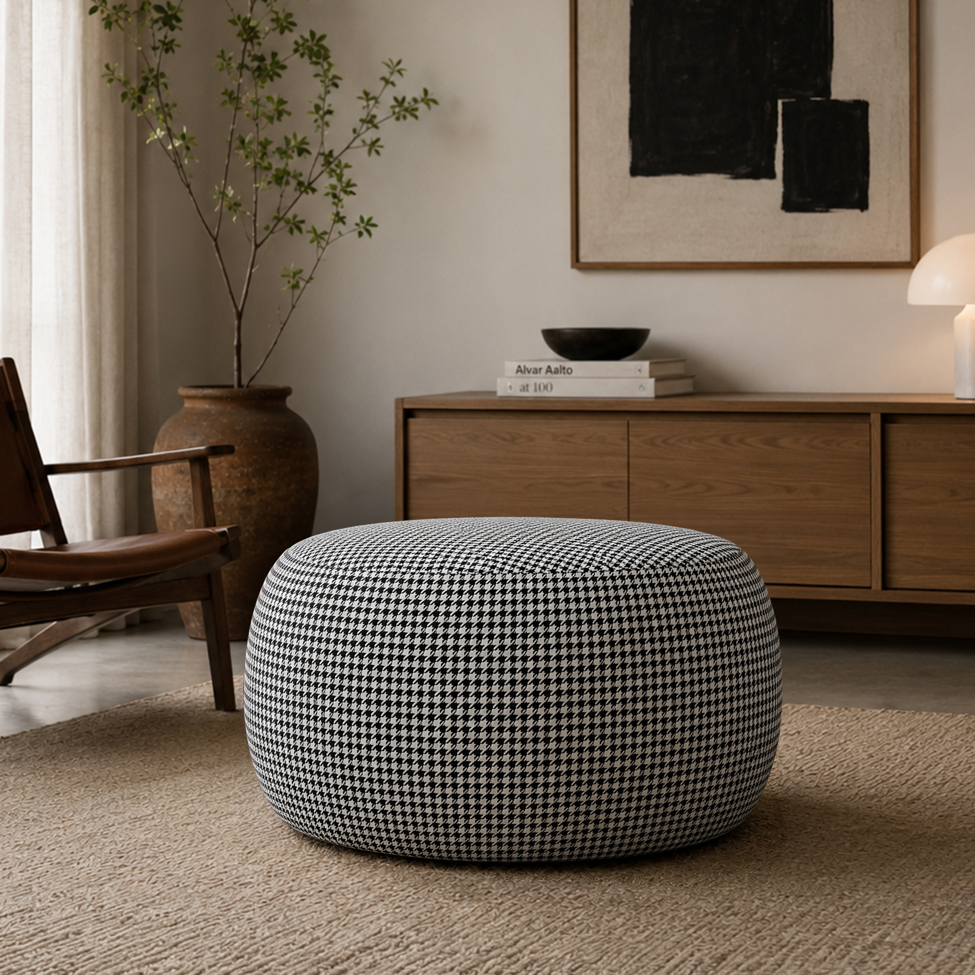 Bubble Ottoman - Houndstooth - Image 2