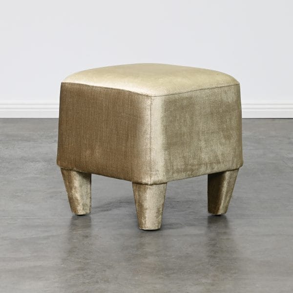 Ely Ottoman - Vintage Gold - Upholstered Leg - Image 5