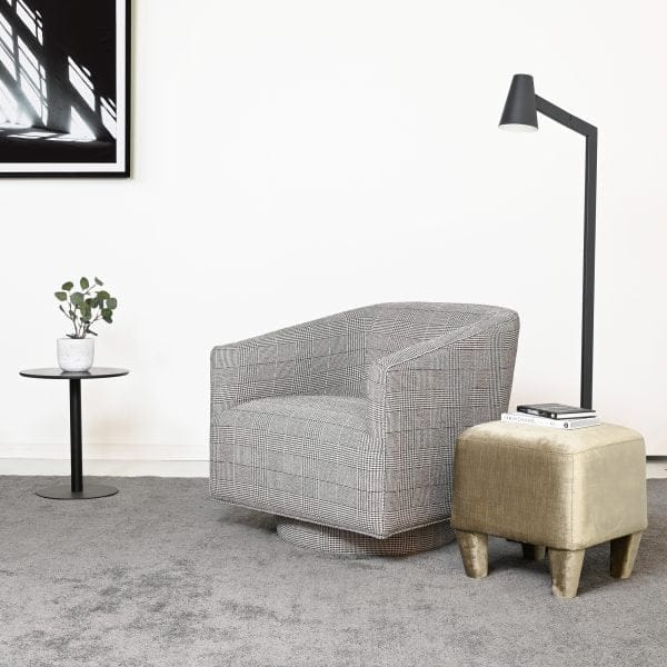 Ely Ottoman - Vintage Gold - Upholstered Leg - Image 2