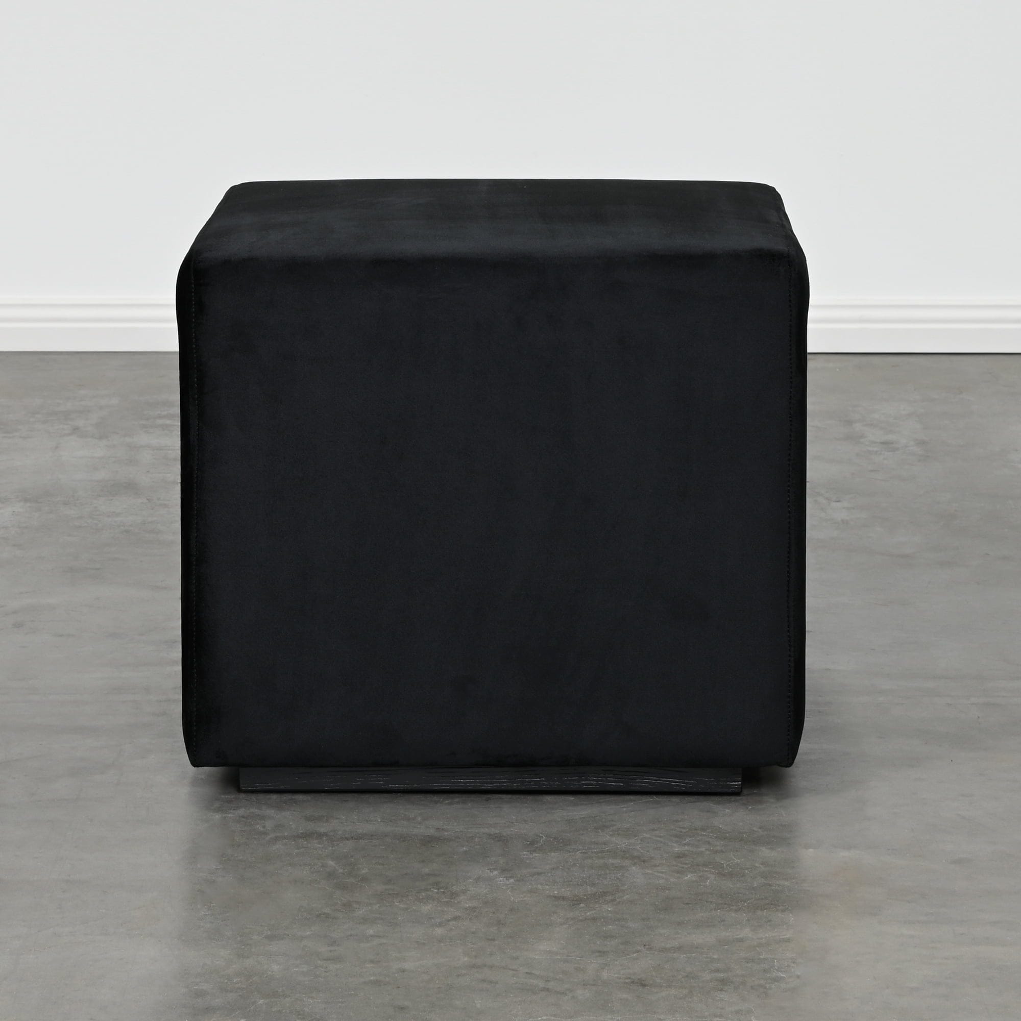 Velvet black outlet ottoman