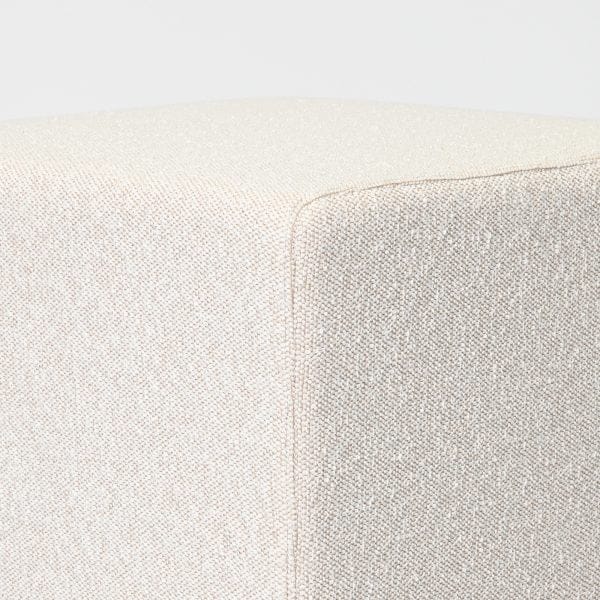 Milton Ottoman - Oatmeal - Wood Base - Image 3