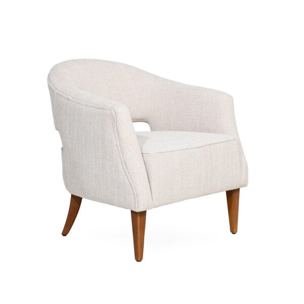 Aiden Armchair - Chacha Beige - Wood Leg