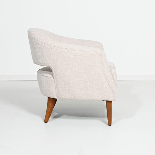 Aiden Armchair - Chacha Beige - Wood Leg - Image 4