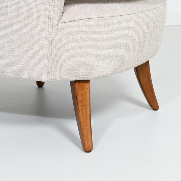 Aiden Armchair - Chacha Beige - Wood Leg - Image 6