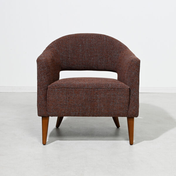 Aiden Armchair - Mocha Caramel - Wood Leg - Image 6