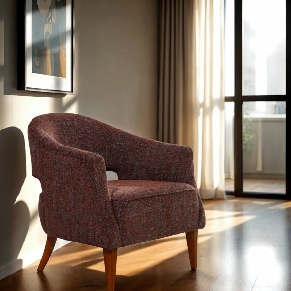 Caramel Fabric Chair Aiden