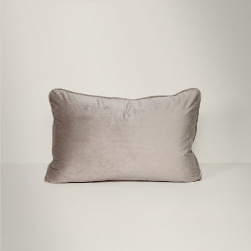 Velvet Lumbar Cushion - Nougat ( SELF PIPING )