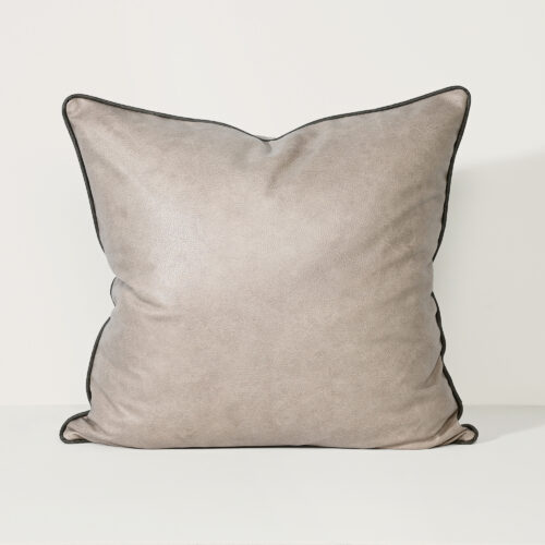 Art Leather Taupe - Vinyl Cushion - 57 X 57