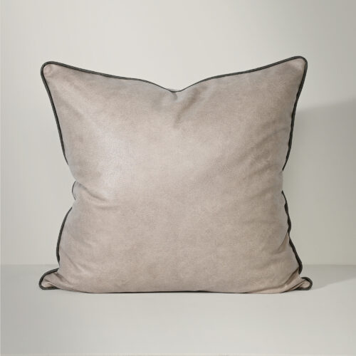 Art Leather Taupe - Vinyl Cushion - 57 X 57