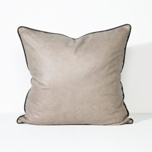 Art Leather Taupe - Vinyl Cushion - 57 X 57