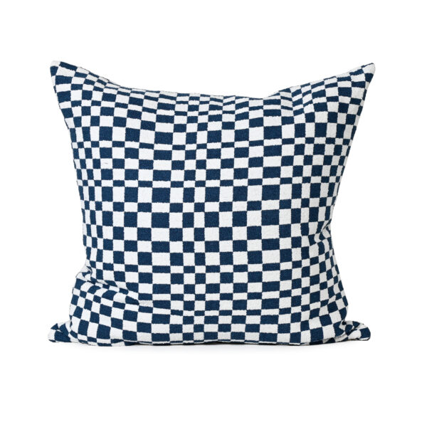 Blocks In Blue - Fabric Cushion - 57 X 57