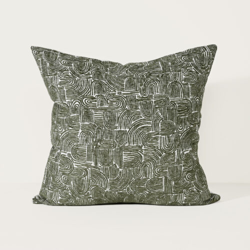 Forest Swirl - Fabric Cushion - 57 X 57