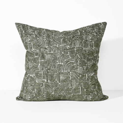 Forest Swirl - Fabric Cushion - 57 X 57