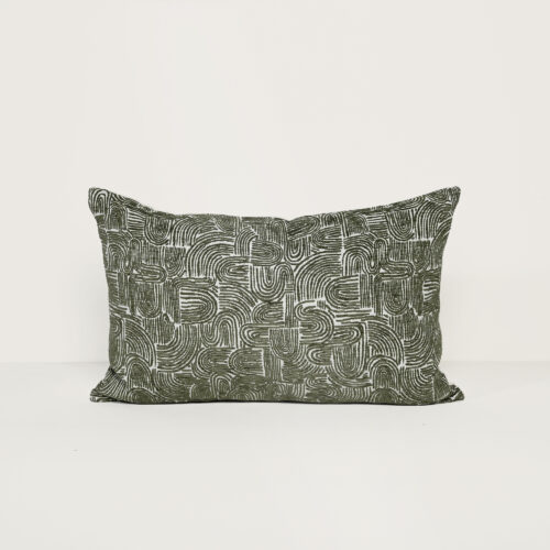 Forest Swirl - Fabric Cushion - 37 X 57