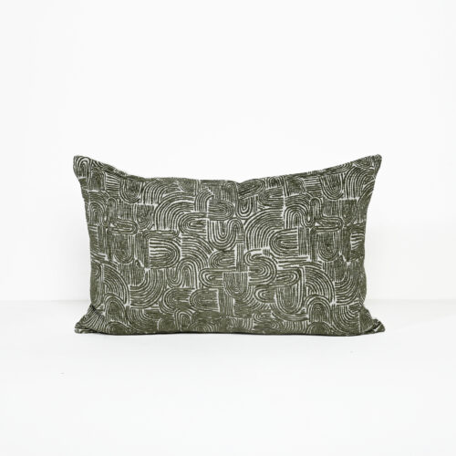 Forest Swirl - Fabric Cushion - 37 X 57