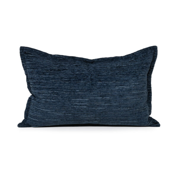 Ruffled Indigo - Velvet Cushion - 37 X 57