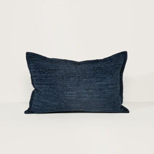 Ruffled Indigo - Velvet Cushion - 37 X 57