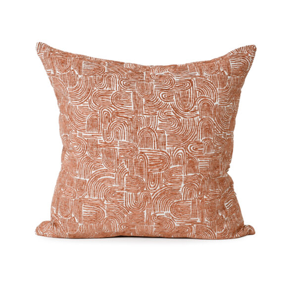 Rusted Swirl - Fabric Cushion - 57 X 57