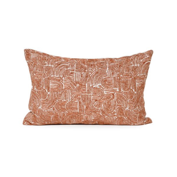 Rusted Swirl - Fabric Cushion - 37 X 57