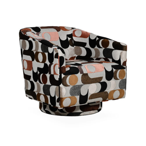 Artemis Swivel Chair - Vintage Abstract