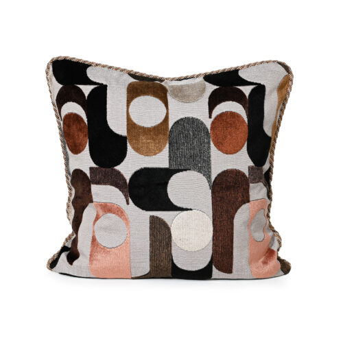Vintage Abstract - Velvet Cushion - 55 X 55