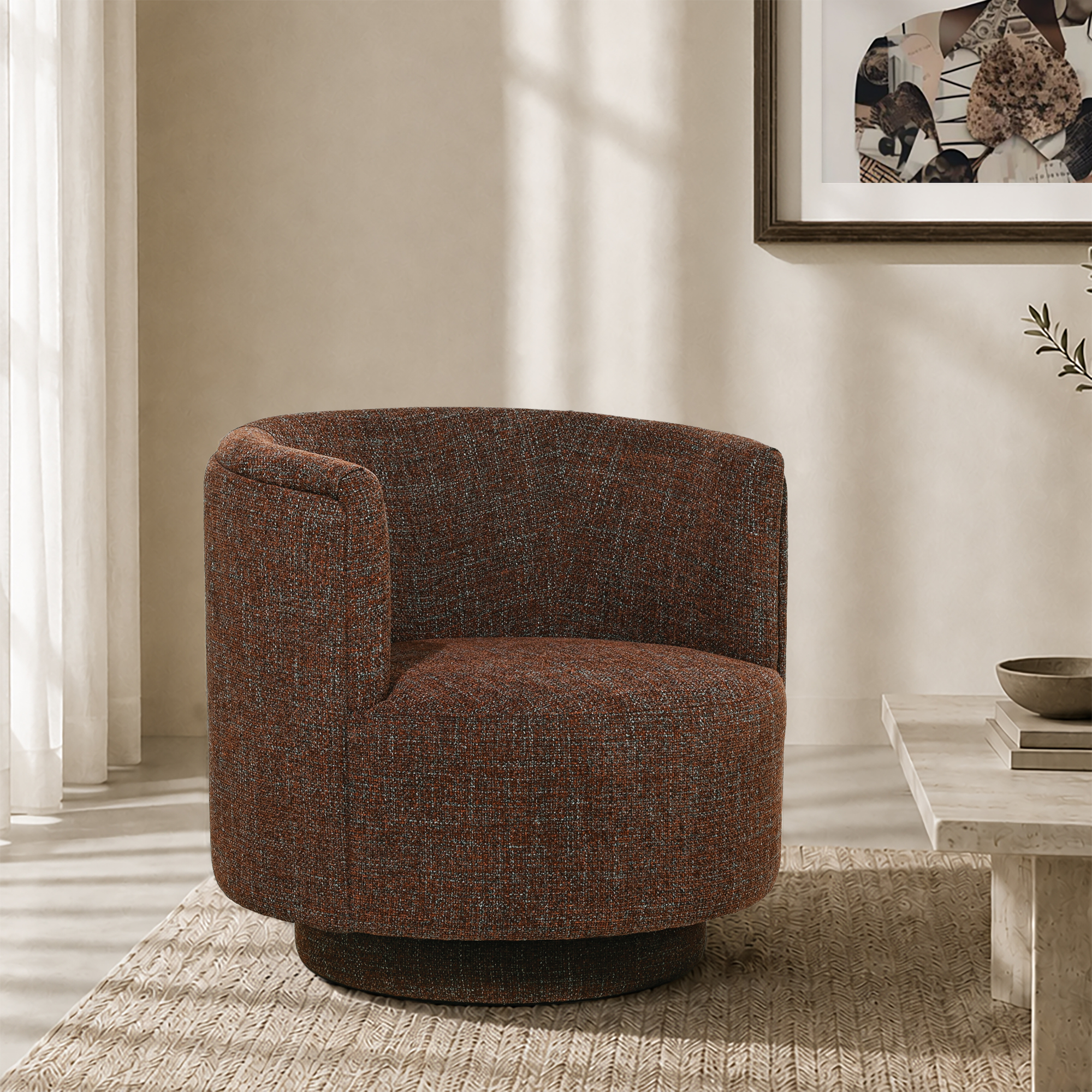 Havana Swivel Chair - Mocha Caramel - Image 2