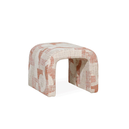 Lyon Small Arch Ottoman - Belgian Terracotta