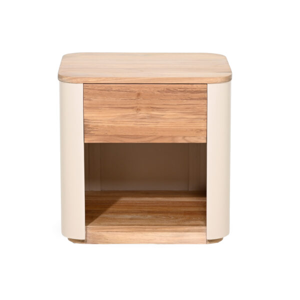 Aruba - Bedside Table With Drawer - Teak Wood - Natural