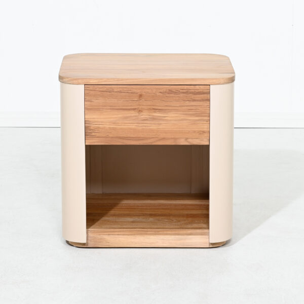 Aruba - Bedside Table With Drawer - Teak Wood - Natural - Image 4