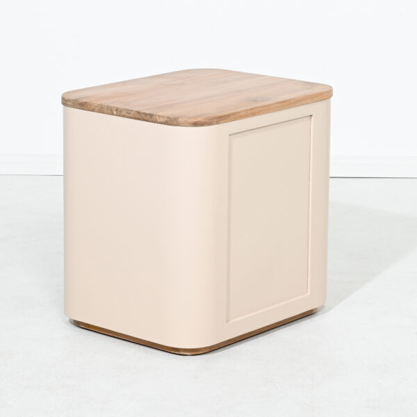 Aruba - Bedside Table With Drawer - Teak Wood - Natural - Image 8