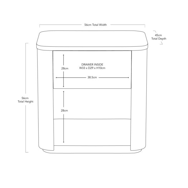 Aruba - Bedside Table With Drawer - Teak Wood - Natural - Image 9