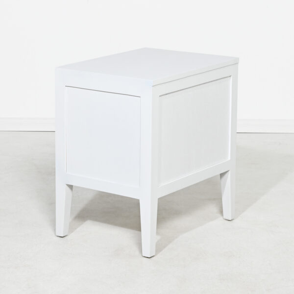 Turin - Bedside Table With Two Drawers - Mahogany - White - Image 7