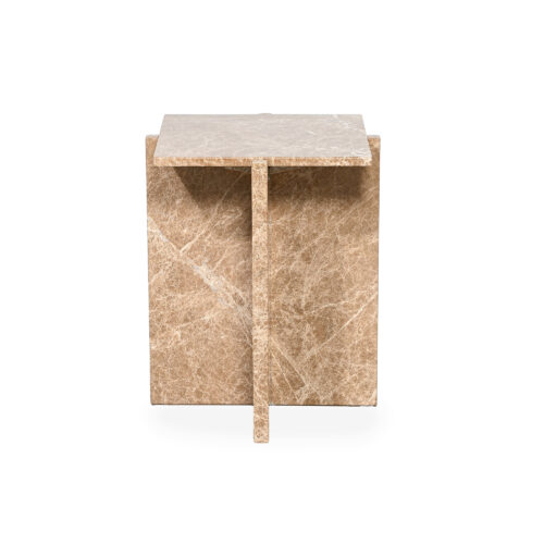 Brown Marble Side Table