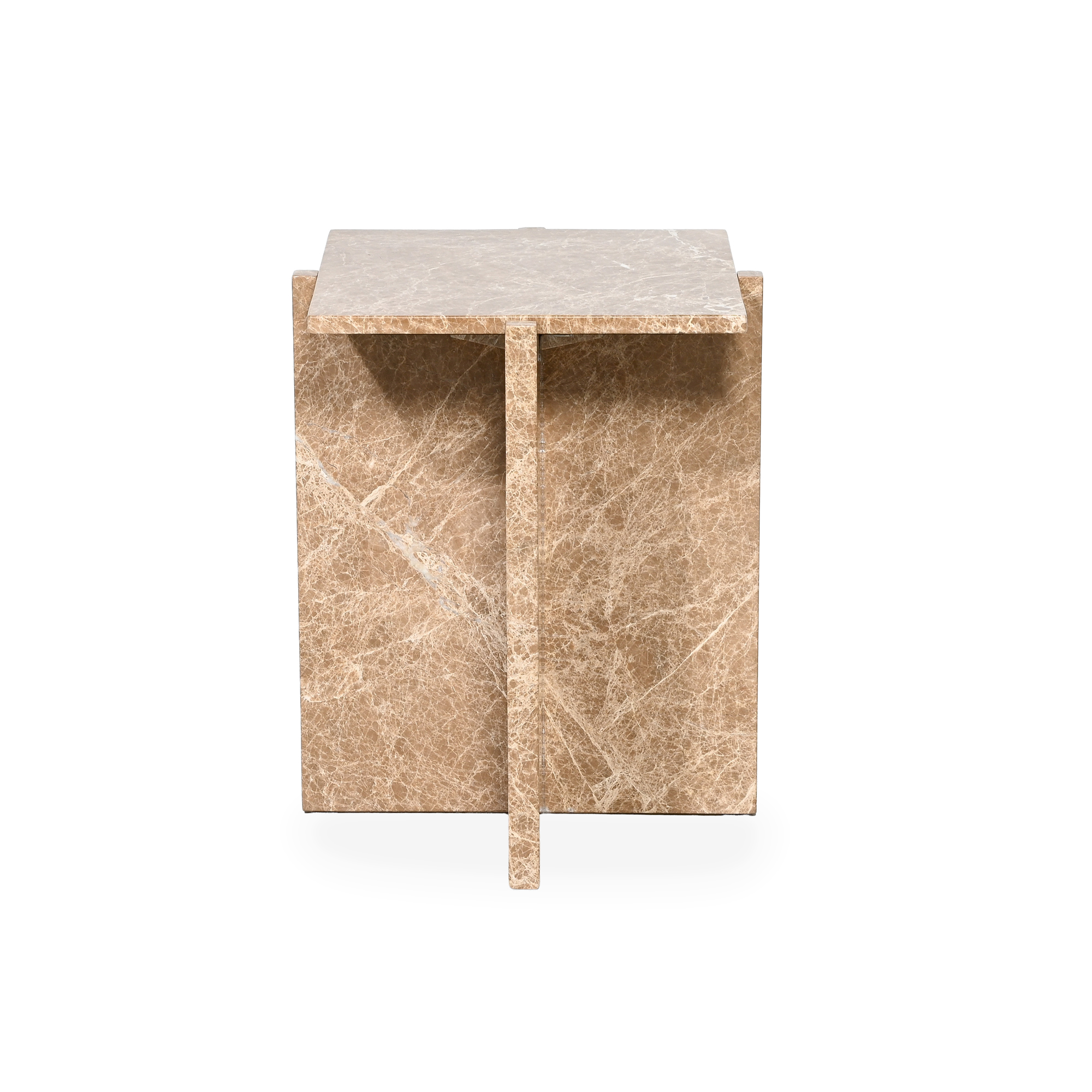 Brown Marble Side Table