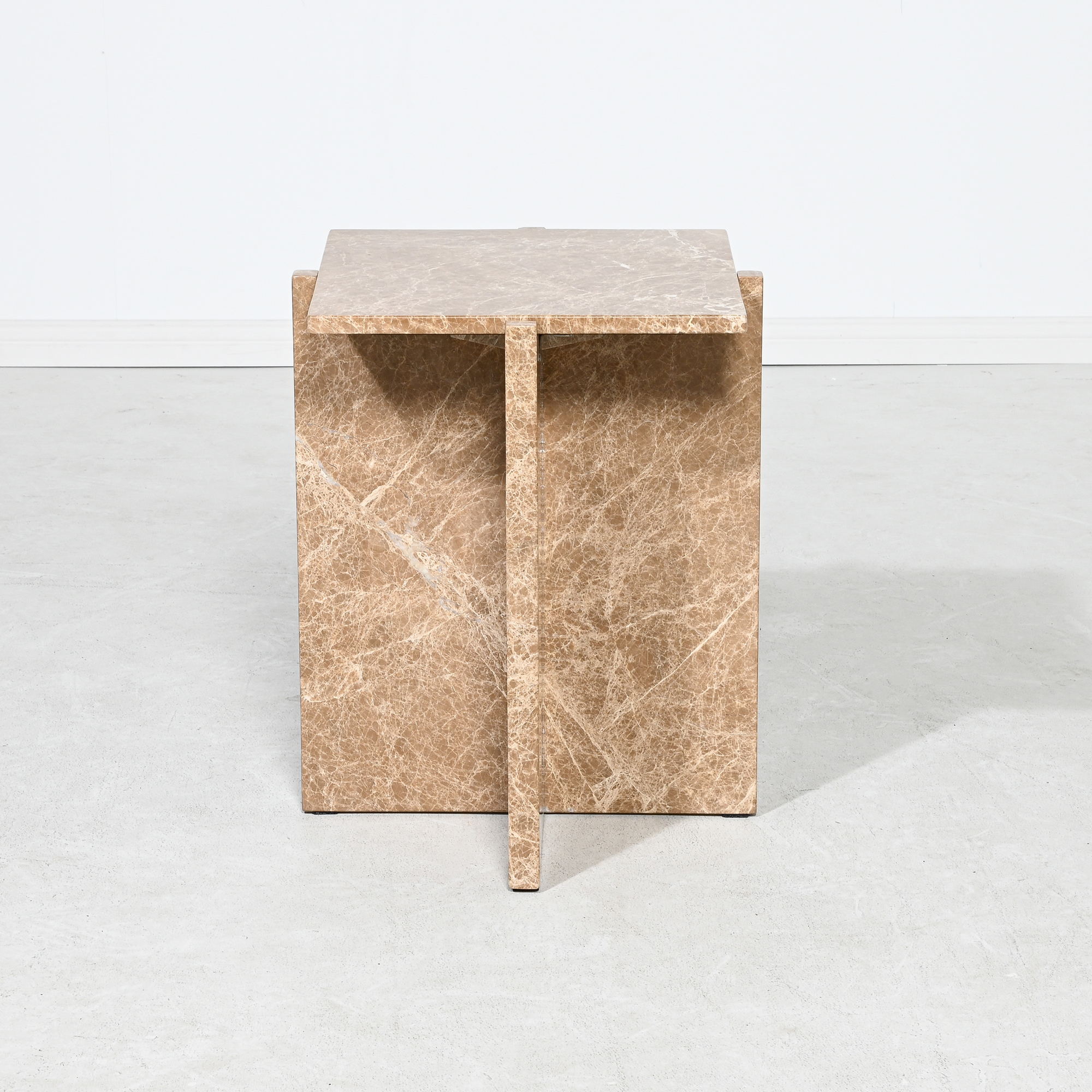 Brown Marble Side Table