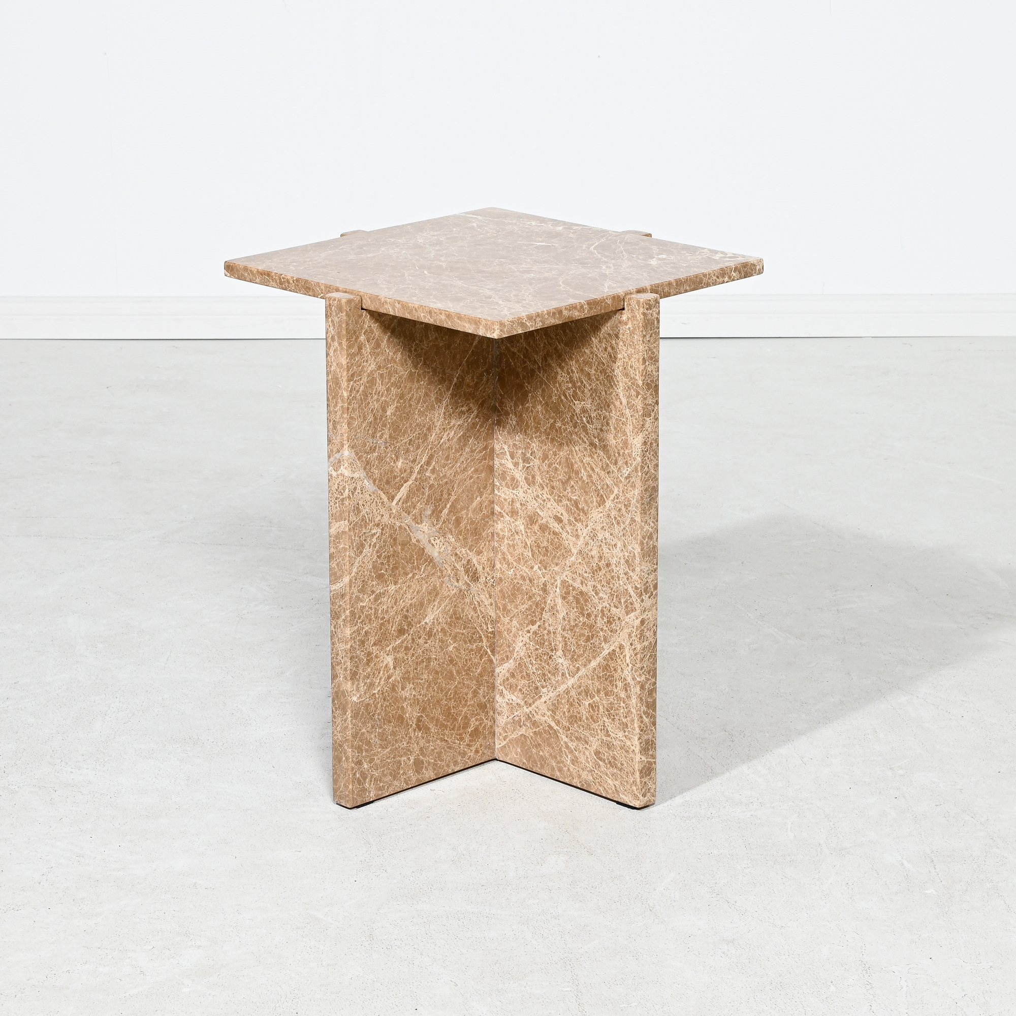 Brown Marble Side Table