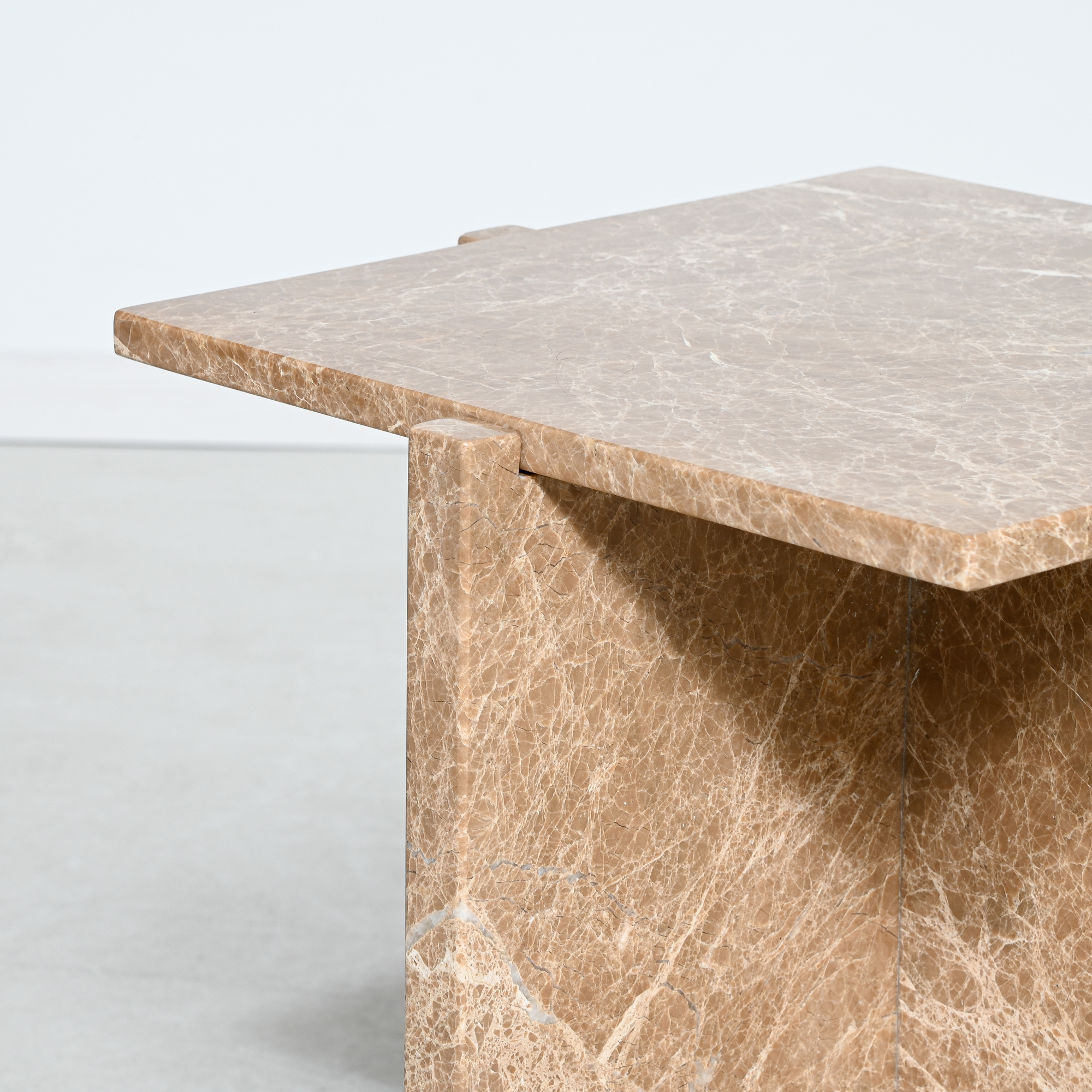 Brown Marble Side Table