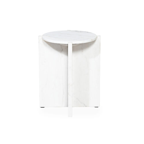 White Marble Side Table