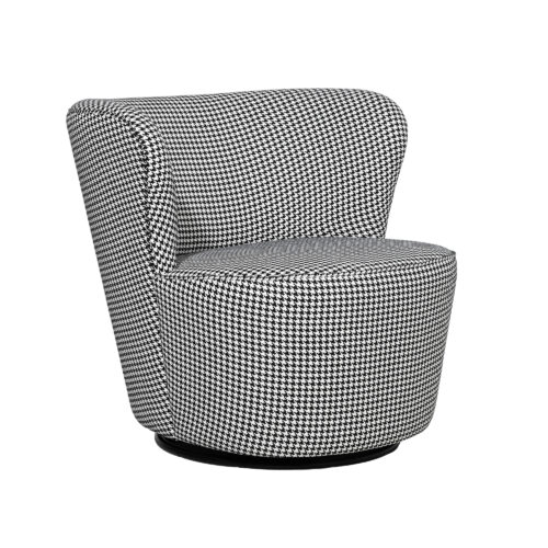 Coco Swivel Chair - Houndstooth