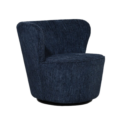 Coco Swivel Chair - Ruffled Indigo