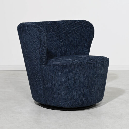 Coco Swivel Chair - Ruffled Indigo