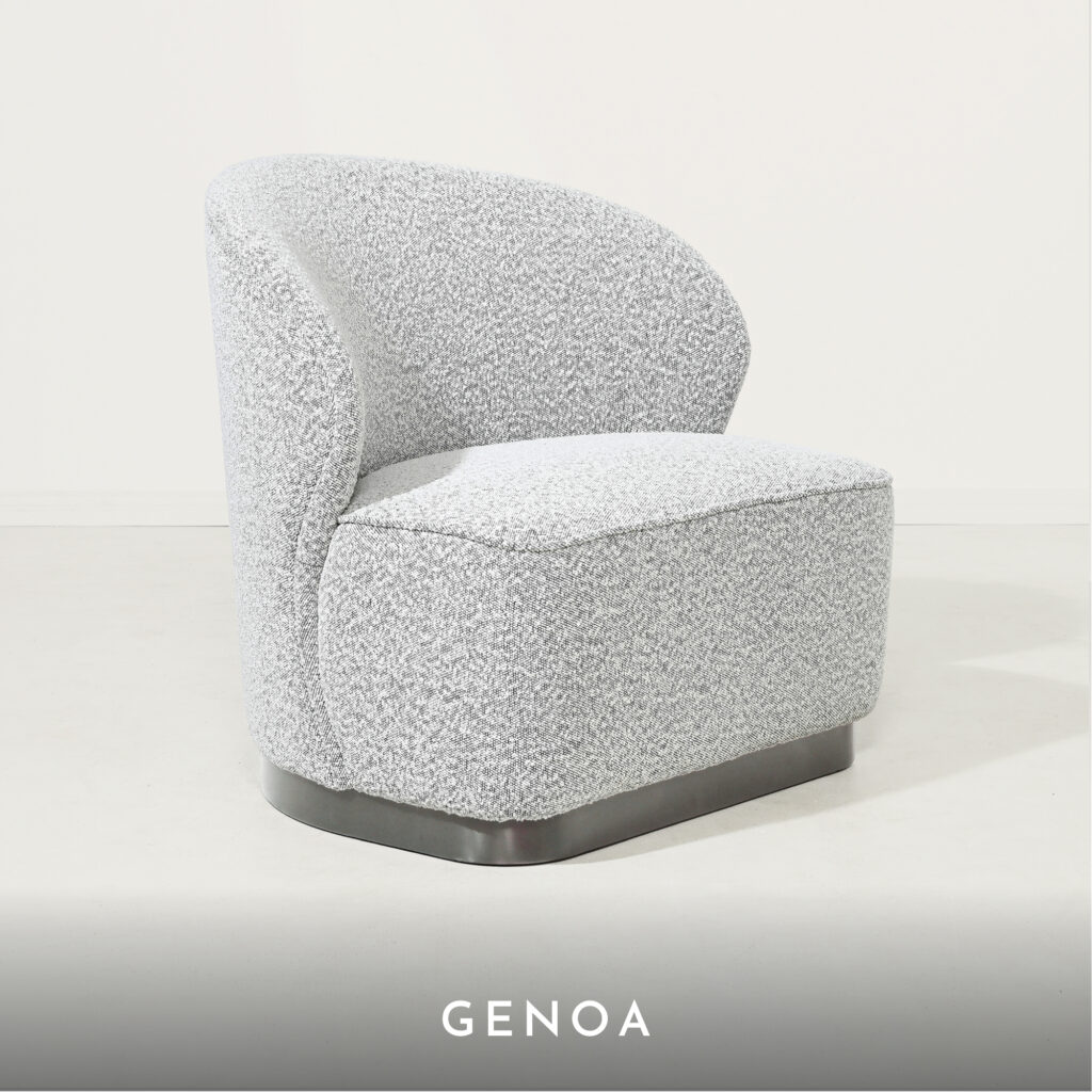 grey boucle chair