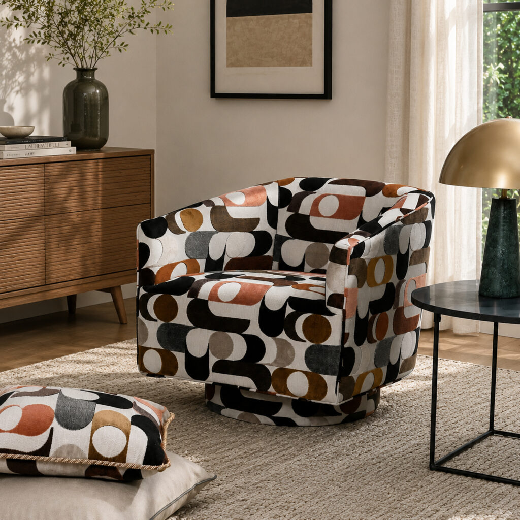 Artemis Swivel Chair, Vintage Swivel Chair, Tub Chair
