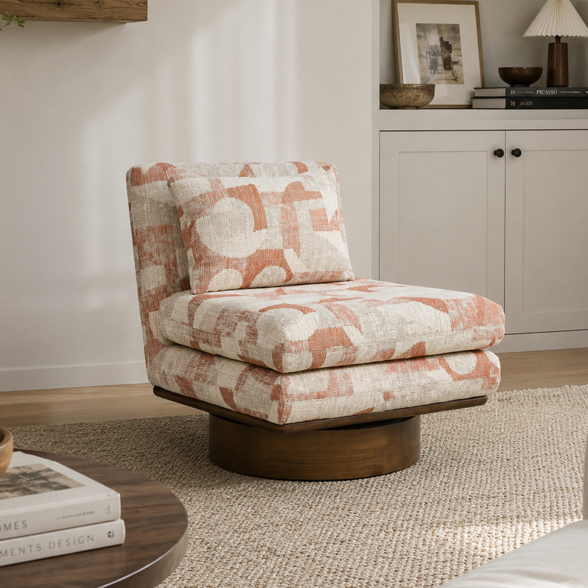 Aruba Swivel Chair - Belgian Terracotta - Image 2